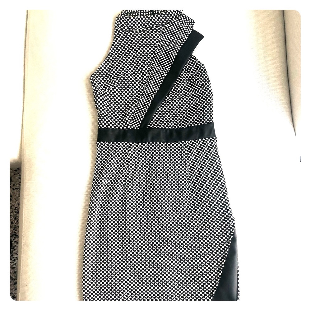 Polka Dot Dress with leather details